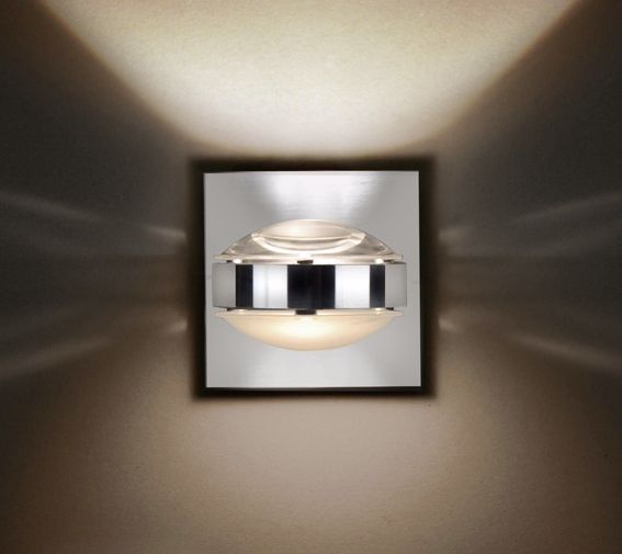 Image 2 Besa Optos 3 1/2" Wide Chrome Clear and Frost Wall Sconce - Made to Order more views