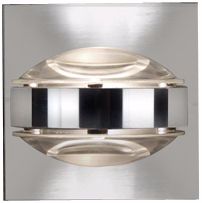 Besa Optos 3 1/2" Wide Chrome Clear Glass Wall Sconce - Made to Order