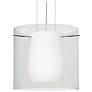 1_Besa Pahu 12" Wide Clear/Opal/Satin Nickel 1-Light Pendant