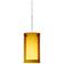 Besa Pahu 4" Transparent Armagnac/Opal/Satin Nickel 1-Light Mini Penda