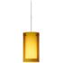 Besa Pahu 4" Transparent Armagnac/Opal/Satin Nickel 1-Light Mini Penda