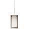Besa Pahu 4" Wide Transparent Smoke/Opal/Satin Nickel LED Mini Pendant