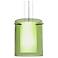 Besa Pahu 8" Wide Transparent Olive/Opal/Satin Nickel Cable Pendant