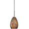 Besa Pera 4 1/2" Wide Bronze Ceylon Glass Mini Pendant