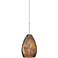 Besa Pera 4 1/2" Wide Satin Nickel Ceylon Glass Mini Pendant
