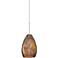 Besa Pera 4 1/2" Wide Satin Nickel Ceylon Glass Mini Pendant