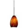 Besa Pera 6 1/2" High Amber Cloud/Bronze LED Mini Pendant