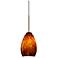 Besa Pera 6 1/2" High Amber Cloud/Bronze LED Mini Pendant