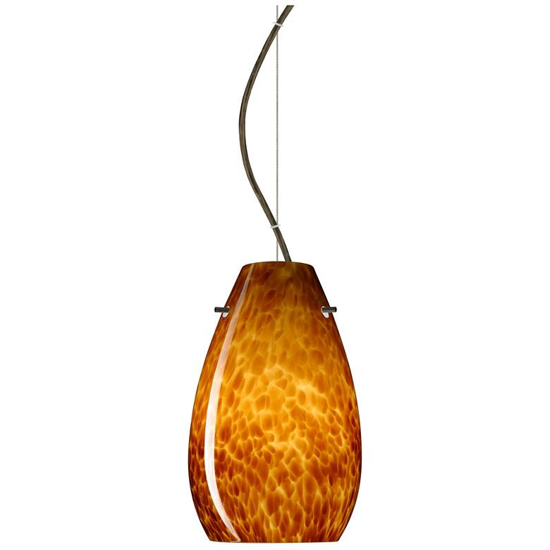 Image 1 Besa Pera 9 1/2" High Amber Cloud/Bronze LED Cable Pendant