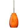 Besa Pera 9 1/2" High Habanero/Bronze Pendant