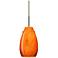 Besa Pera 9 1/2" High Habanero/Bronze Pendant