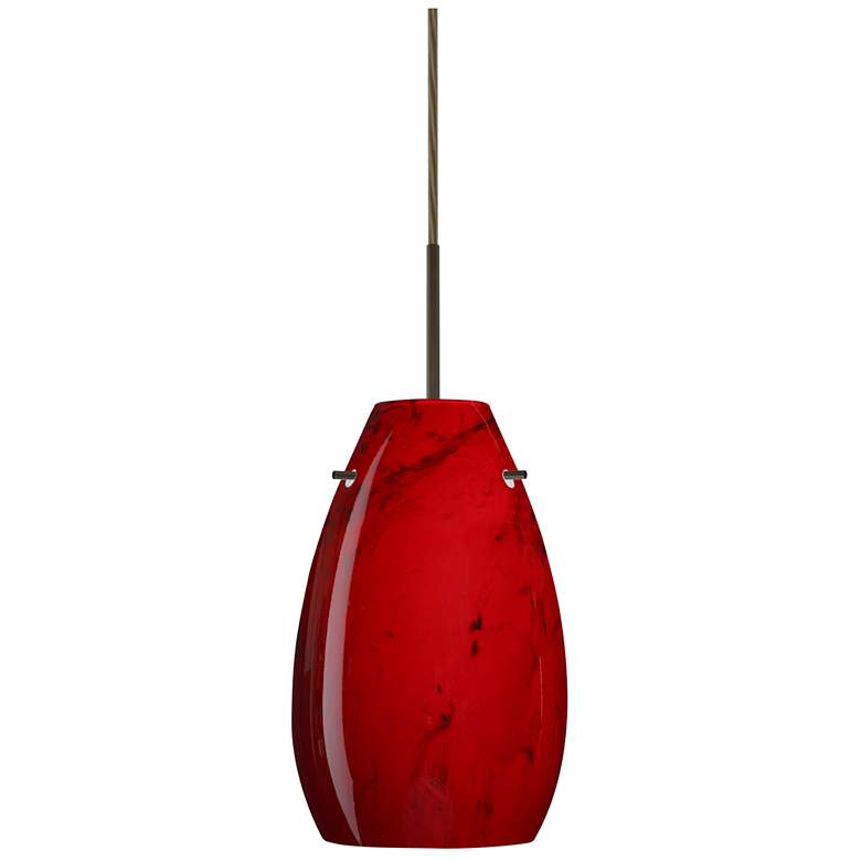 Image 1 Besa Pera 9 1/2" High Magma/Bronze Mini Pendant