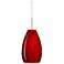 Besa Pera 9 1/2" High Magma/Satin Nickel Mini Pendant