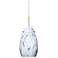 Besa Pera 9 1/2" High Marble Grigio/Satin Nickel LED Pendant