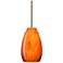 Besa Pera 9" High Habanero and Satin Nickel LED Mini Pendant