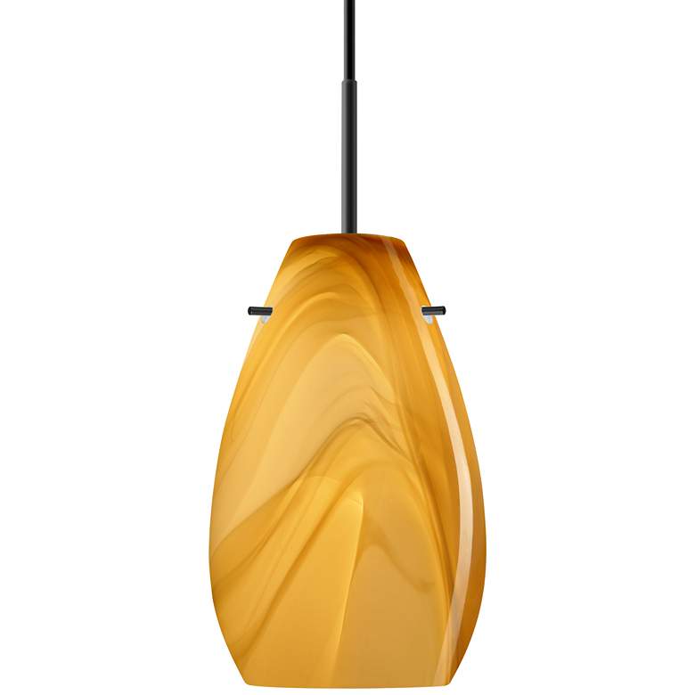Image 1 Besa Pera 9" High Honey/Black Mini Pendant