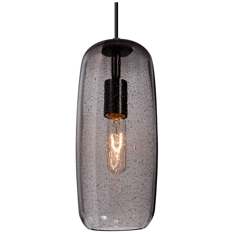 Image 1 Besa Pinot 13" High Smoke Bubble/Black Pendant
