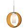 Besa Plato 12"W Satin Nickel and Amber Glass Mini Pendant
