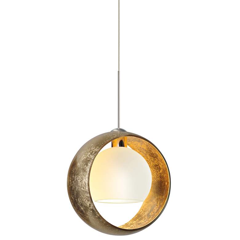 Image 2 Besa Pogo Collection 6 1/4" Wide Gold Pendant