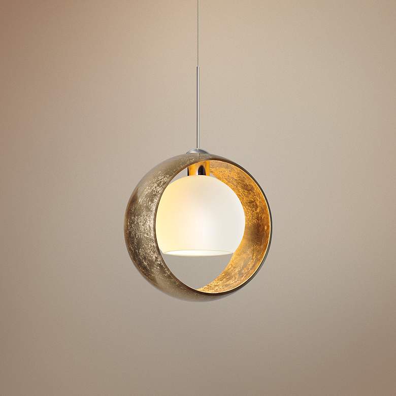 Image 1 Besa Pogo Collection 6 1/4" Wide Gold Pendant