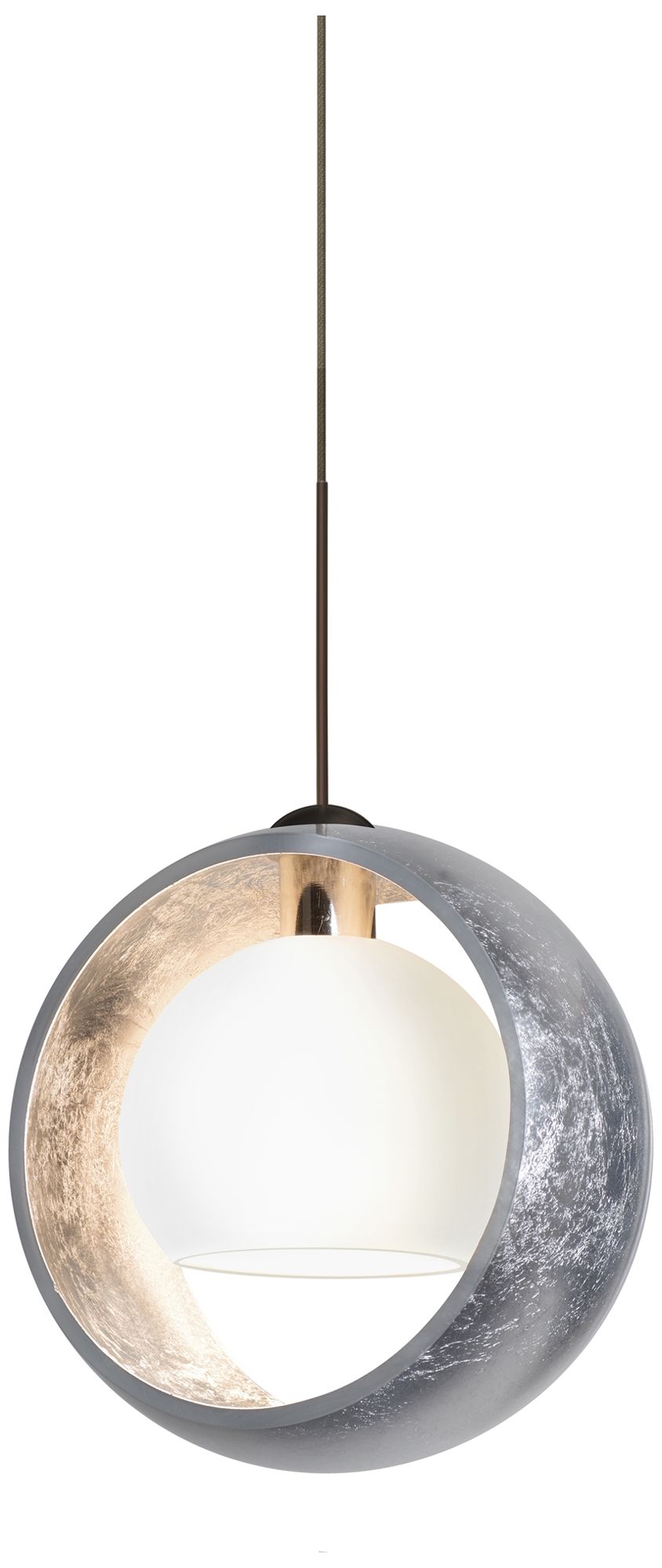 Besa Pogo Pendant 6.25 Wide Satin Nickel Finish - Made to Order
