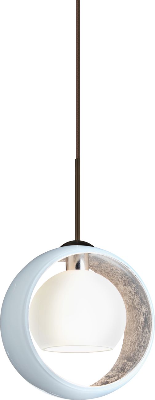 Image 2 Besa Pogo Pendant 6.25 Wide Satin Nickel Finish