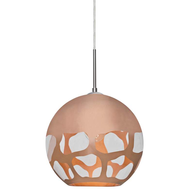 Image 1 Besa Rocky 10" Wide Satin Nickel Mini Pendant