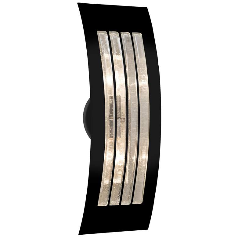 Image 1 Besa Sail 17 1/2" High Bubble/Black Wall Sconce
