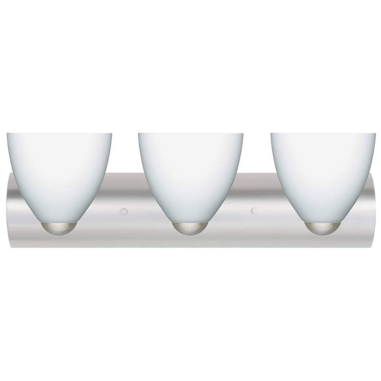 Image 1 Besa Sasha 22 1/2" Wide Opal Matte/Satin Nickel 3-Light Bath Light