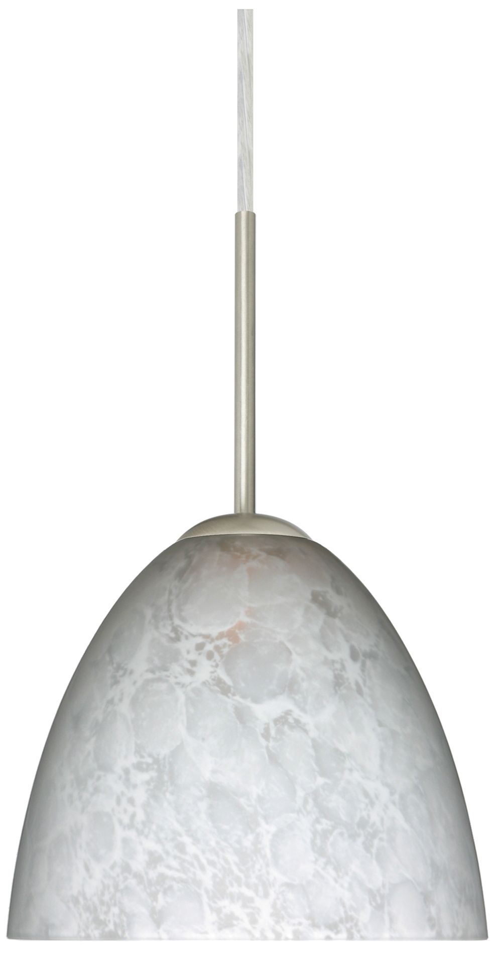 Besa Sasha 6 1/4" Wide Carrera/Satin Nickel Mini Pendant - Made to Order