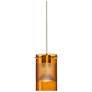 Besa Scope 4" High Armagnac/Frost/Satin Nickel Mini Pendant