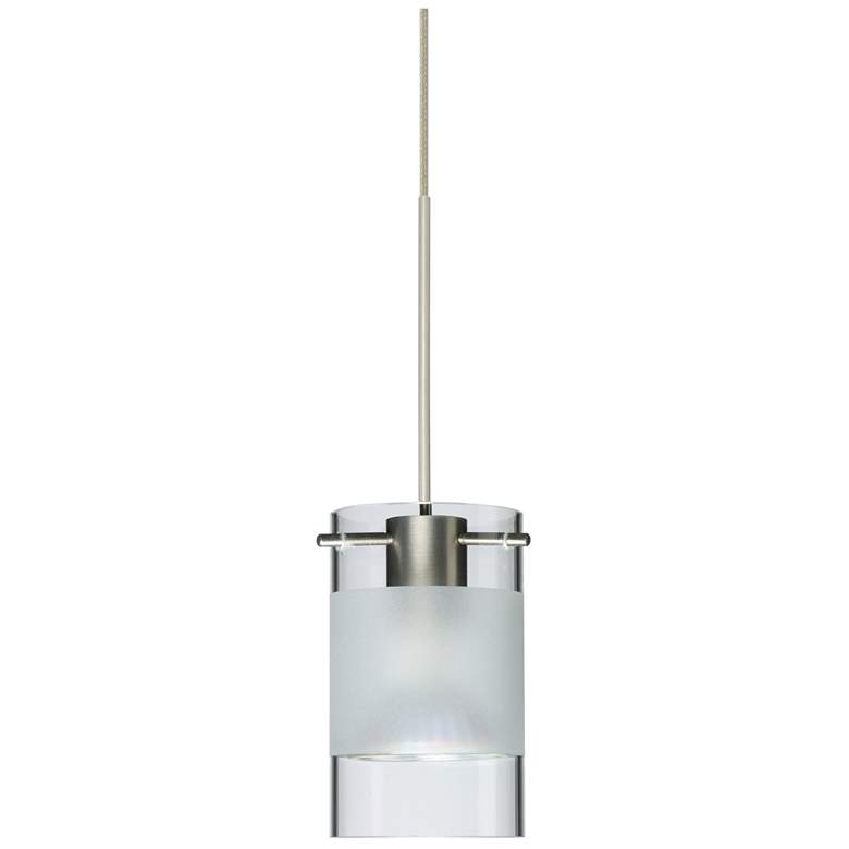 Image 1 Besa Scope 4" High Clear/Frost/Satin Nickel Mini Pendant