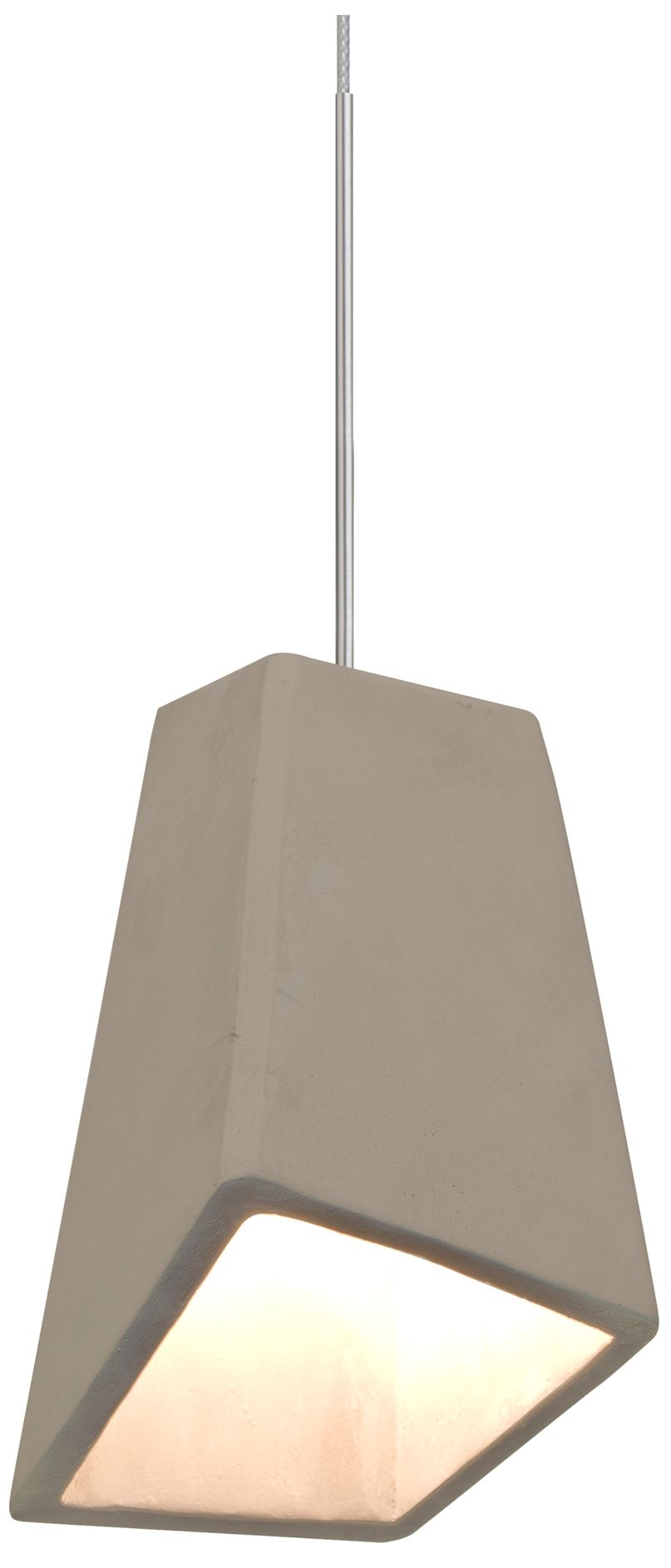 Besa Skip Pendant 4 Wide Satin Nickel Finish - Made to Order