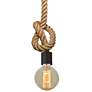 Besa Solo 2" Wide Knotted Rope Black Mini Pendant