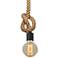 Besa Solo 2" Wide Knotted Rope Black Mini Pendant
