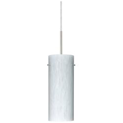 Besa Stilo 10" High Carrera/Satin Nickel LED Mini Pendant