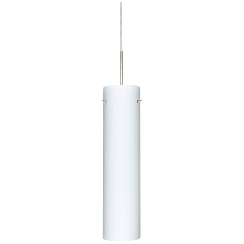 Image 1 Besa Stilo 16" High Opal Matte/Satin Nickel Pendant