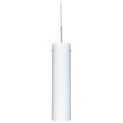 Besa Stilo 16" High Opal Matte/Satin Nickel Pendant
