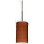 Besa Stilo 7" High Cherry/Bronze Mini Pendant