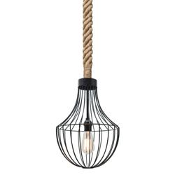 Besa Sultana 11" Wide Black Cage Mini Pendant