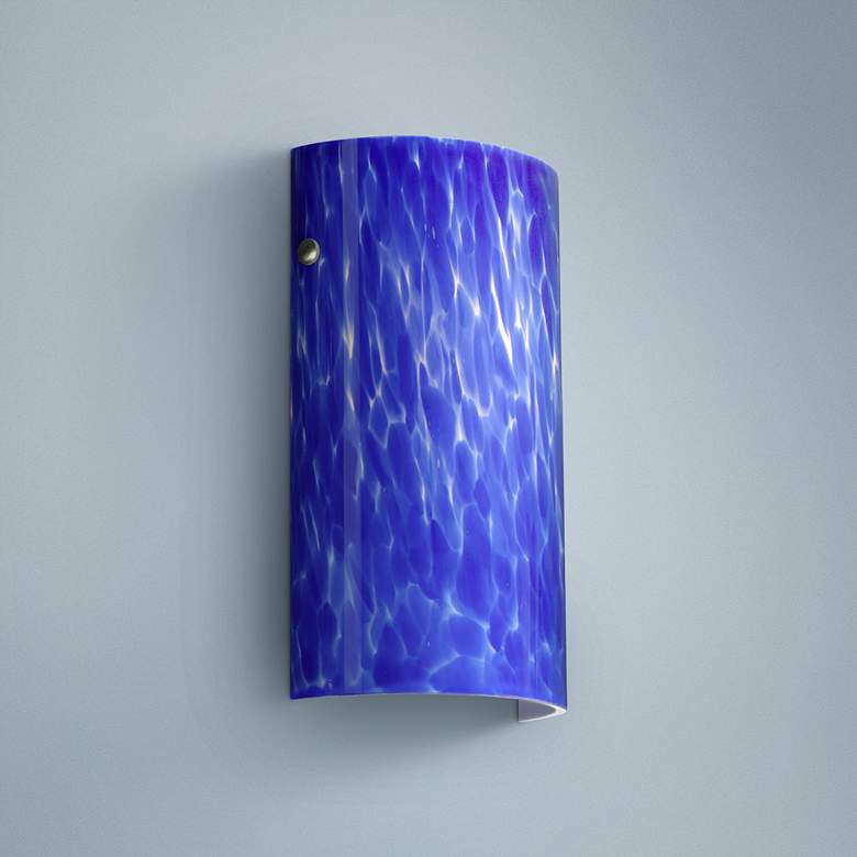 Image 1 Besa Tamburo 11 3/4 inch High Blue Cloud Wall Light Sconce