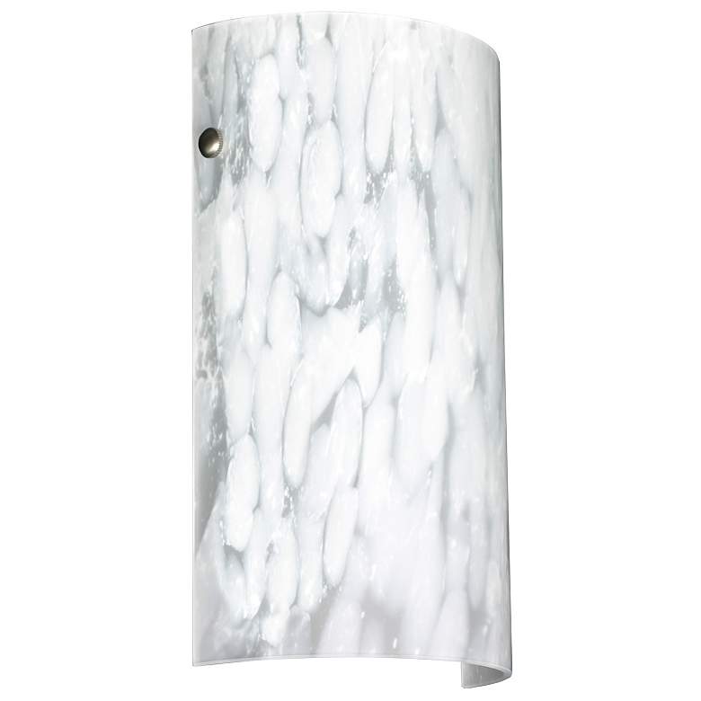 Image 1 Besa Tamburo 11 3/4" High Carrera/Satin Nickel Wall Light