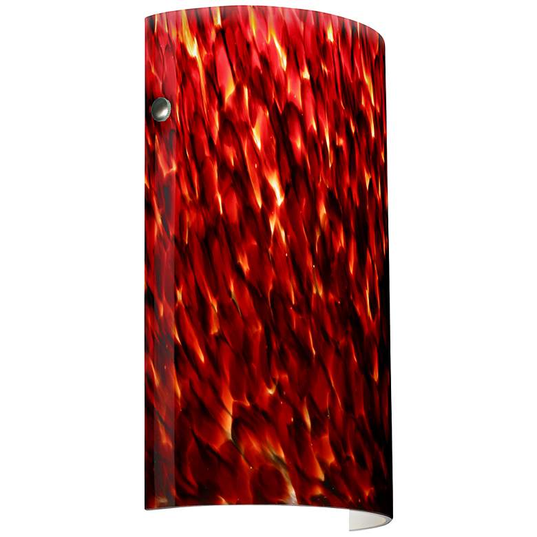 Image 1 Besa Tamburo 11 3/4 inch High Garnet Red Wall Light
