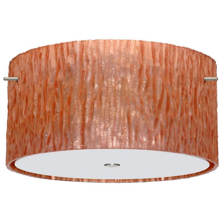 Image 1 Besa Tamburo 15 3/4"W Stone Copper Foil LED Ceiling Light