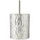 Besa Tamburo 8" Wide Stove Silver Foil/Satin Nickel Stem Pendant