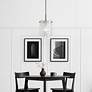 2_Besa Tamburo 8" Wide Stove Silver Foil/Satin Nickel Stem Pendant more views