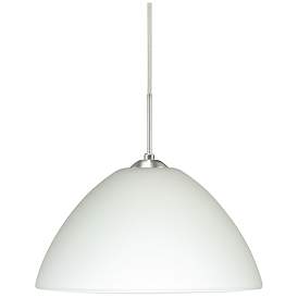 Image1 of Besa Tessa 10 1/2" Wide White/Satin Nickel Mini Pedant