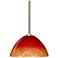 Besa Tessa 10 1/2" Wide Solare/Satin Nickel LED Stem Pendant