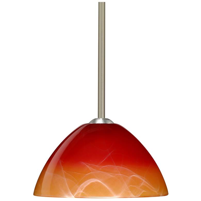 Image 1 Besa Tessa 10 1/2" Wide Solare/Satin Nickel Stem Pendant