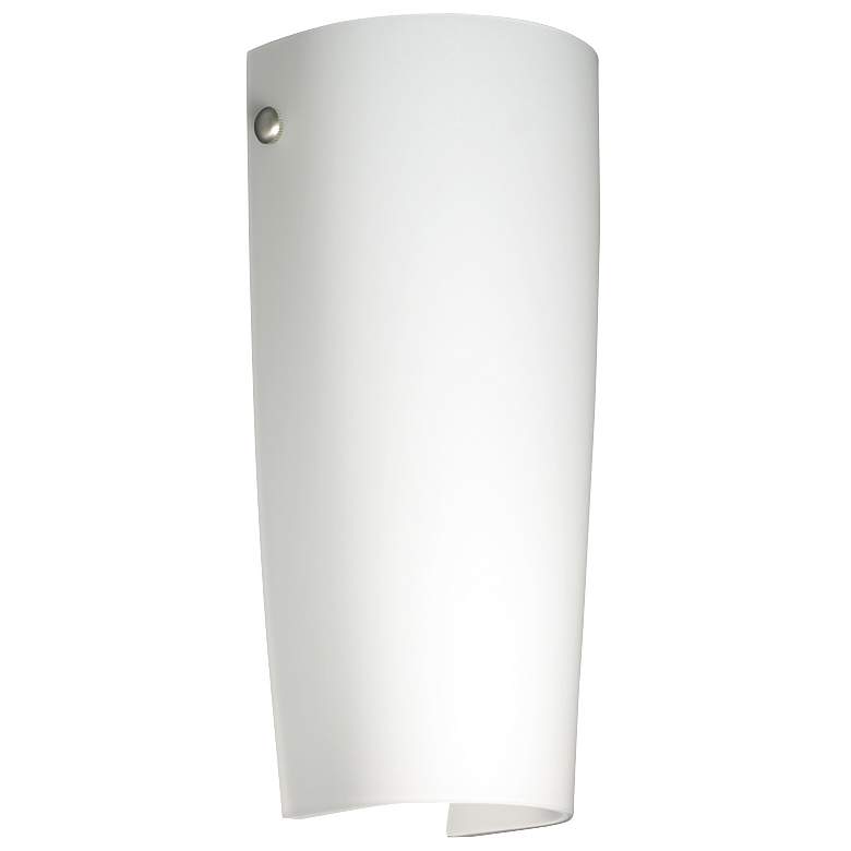 Image 1 Besa Tomas 11 1/4" High Opal Matte/Satin Nickel Wall Light
